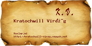 Kratochwill Virág névjegykártya